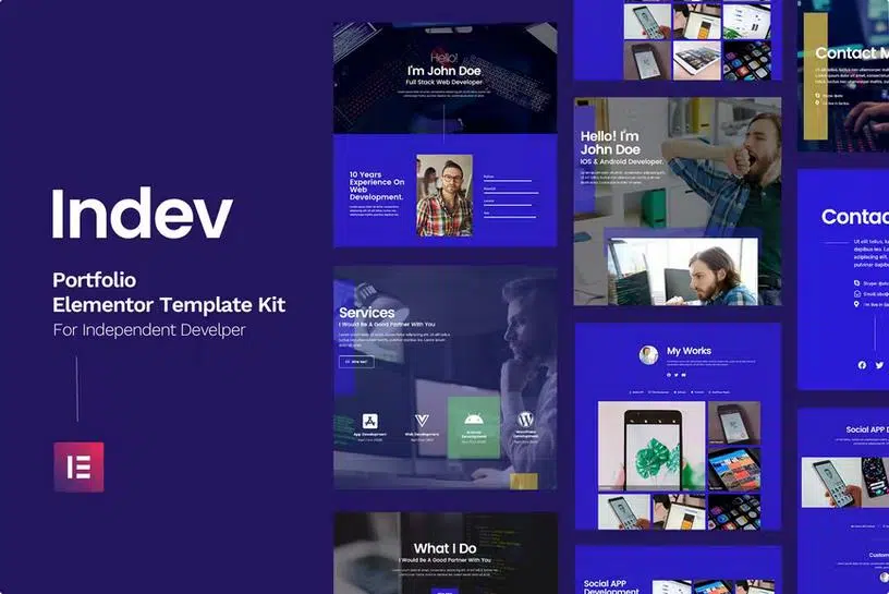 indev---portfolio-elementor-template-kit-for-developer