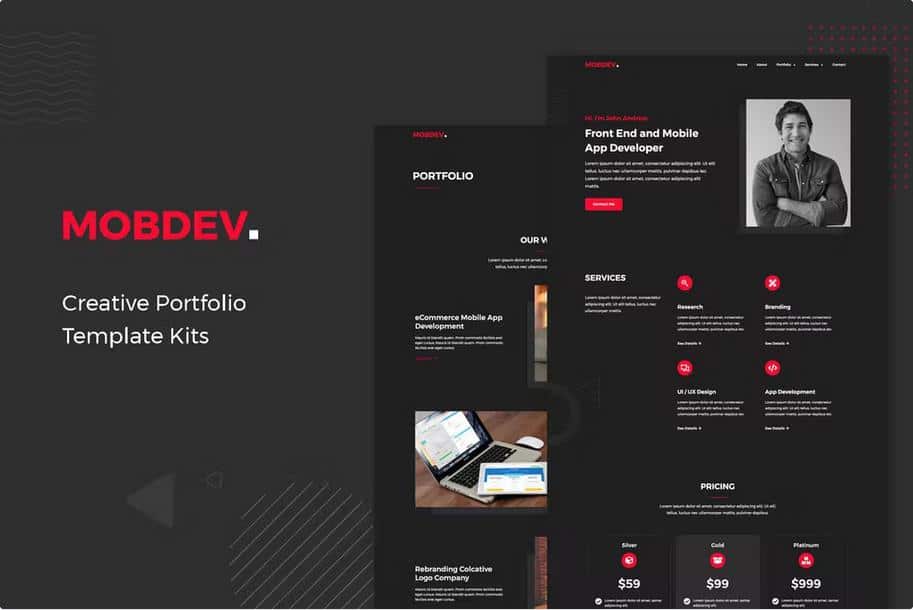 mobdev---creative-portfolio-&-resume-elementor-template-kit