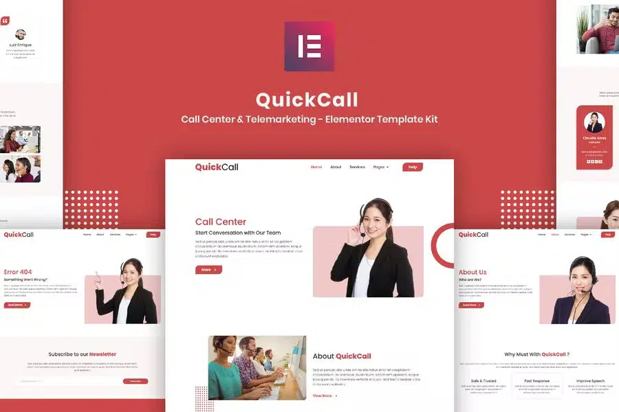 quick-call---call-center-elementor-template-kit