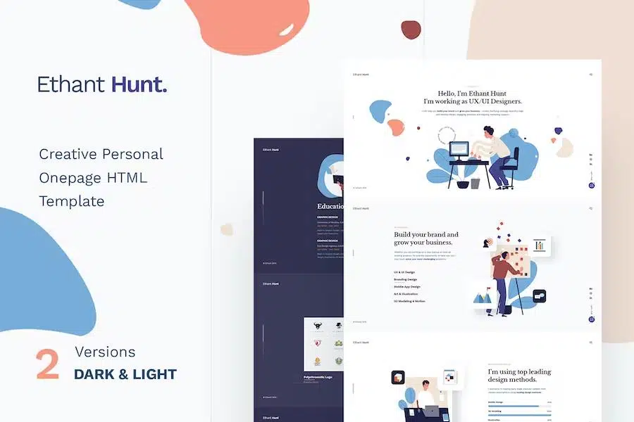 ethant-hunt---personal-onepage-wordpress-theme